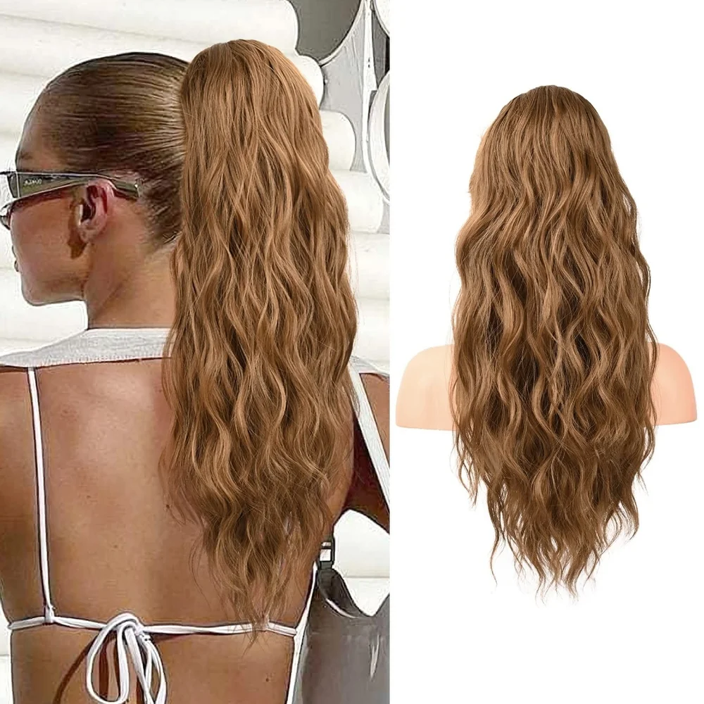 22” Long Curly Ponytail Extension • Dirty Blonde • Drawstring‎ • New